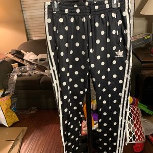 Polk a dot adidas joggers
